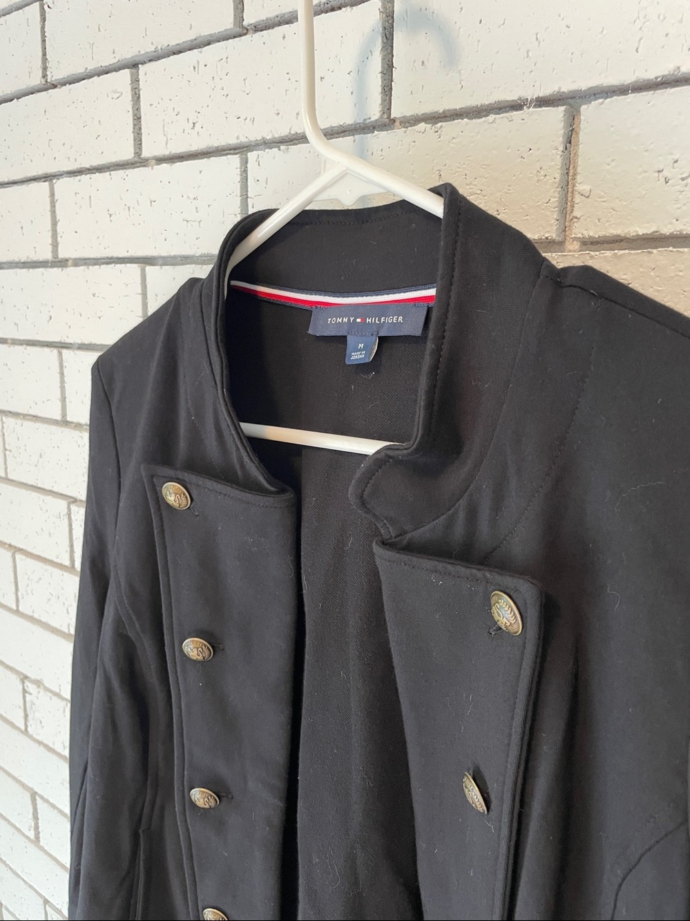 Tommy Hilfiger Black Double-Breasted Military Jacket - Picture 2 of 5